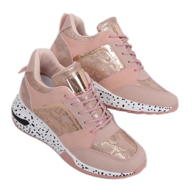 Rosa C131 Rosa rosa scarpe sportive con zeppa