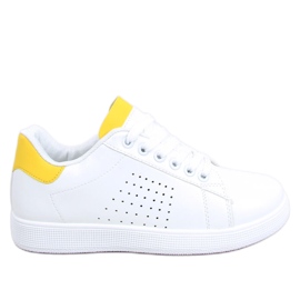 Sneakers da donna bianche e gialle LV101P Yellow bianco