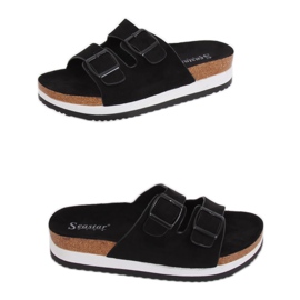 Pantofole scholki nere SS115P Nero