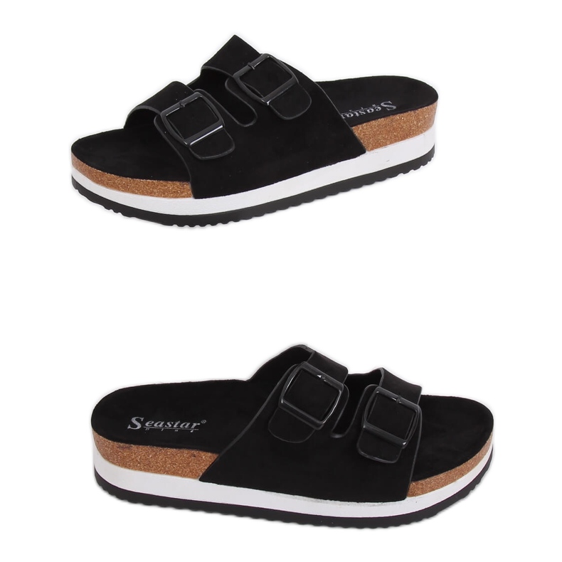 Pantofole scholki nere SS115P Nero