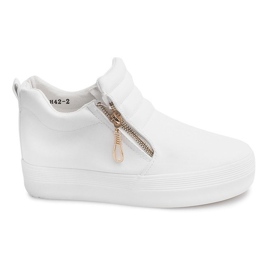 Sneakers Alte Con Zeppa H42 Bianche bianca