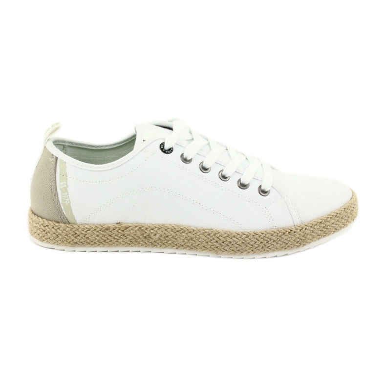 Espadrillas da uomo Big Star 174155 pizzo bianca marrone