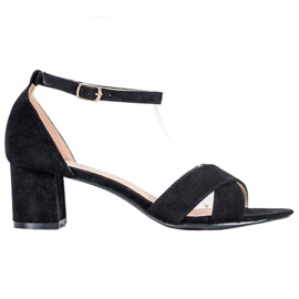 Seastar Eleganti sandali in pelle scamosciata nero