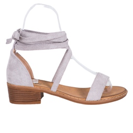 Sandali allacciati grigio