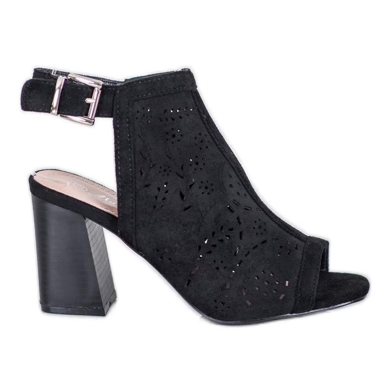Mannika Sandali traforati costruiti nero