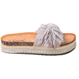 Seastar Ciabatte Con Frange grigio