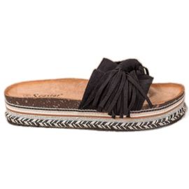 Seastar Ciabatte Con Frange nero
