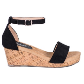 Seastar Sandali con zeppa nero