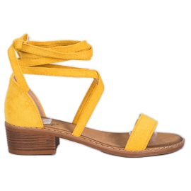 Sandali allacciati giallo