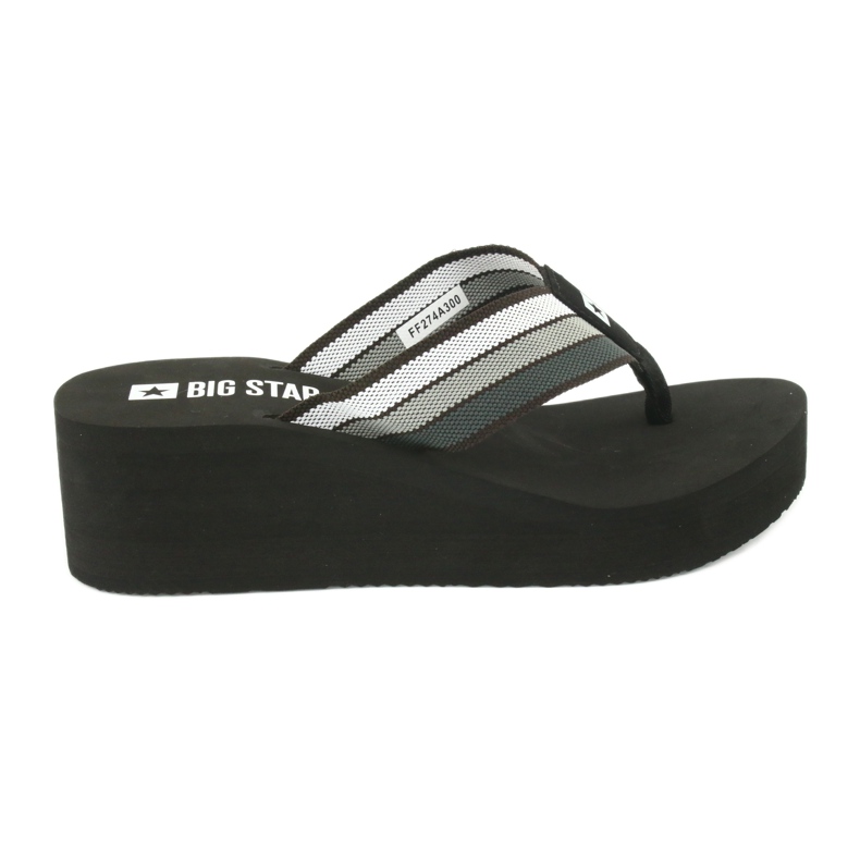 Infradito Big Star sulla zeppa 274A300 nero grigio