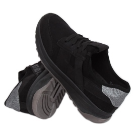 Scarpe sportive nere C8131 Negro nero