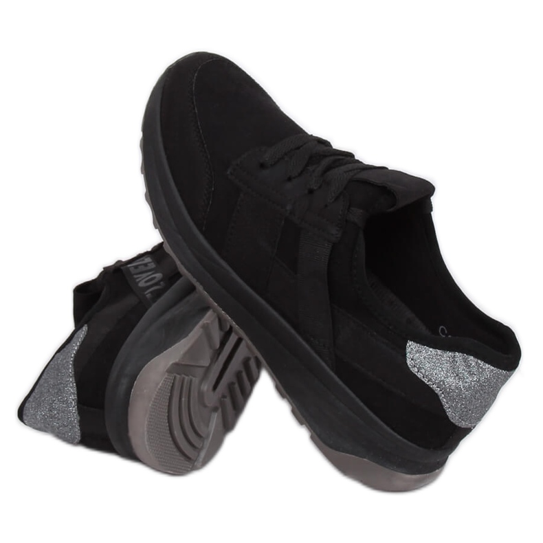 Scarpe sportive nere C8131 Negro nero