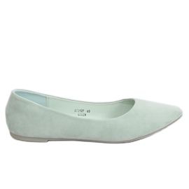 Ballerine in camoscio liscio celadon CC212P Verde