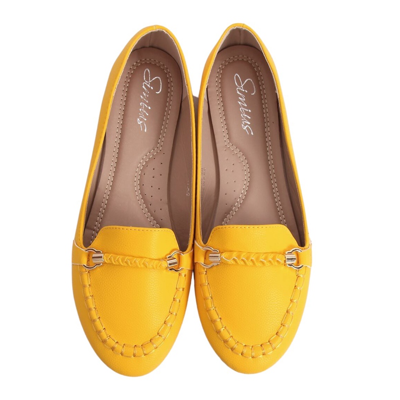 Mocassini donna miele A8636 Giallo