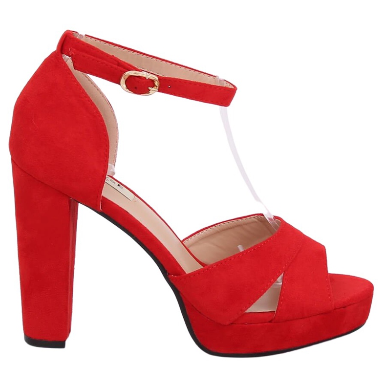 Red 9R12 Sandali rossi con plateau rosso