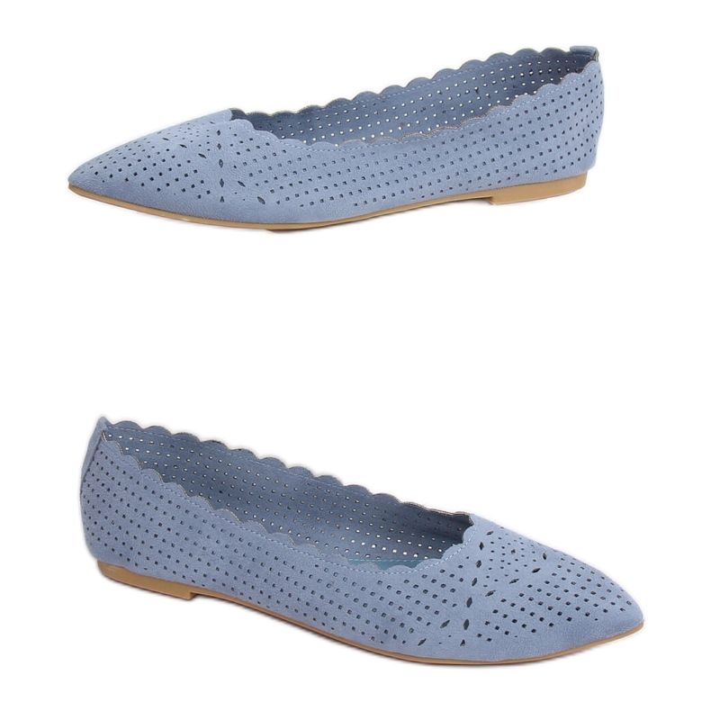 Ballerine blu traforate NK18P Blu
