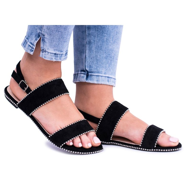 Lu Boo Sandali Neri Donna Jets Noeli nero