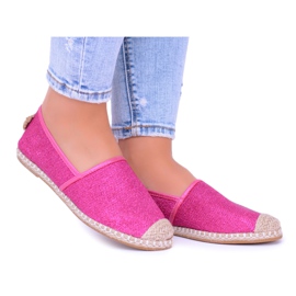 Lu Boo Espadrillas Donna Slip On Broccato Fucsia Miravet rosa