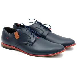 Bednarek Polish Shoes Scarpe brogue da uomo Bednarek Elegant Leather Navy Blue Nikolas blu navy