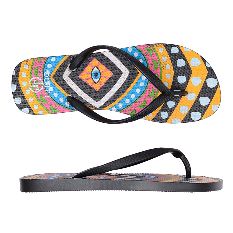 Lu Boo | Infradito Pin-up Black Aztec Havanna multicolore