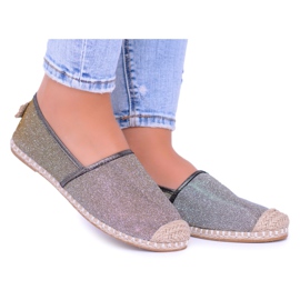 Lu Boo Glitter Espadrillas Slip On da donna Miravet beige d'oro