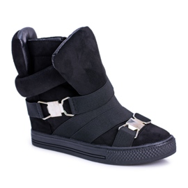 Sneakers Donna Lu Boo Con Elastici Nero Décolleté