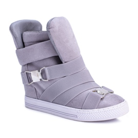 Sneakers Lu Boo da donna con fasce elastiche Décolleté grigie grigio