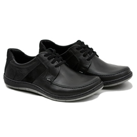 KOMODO Scarpe Classiche Nere da Uomo in Pelle Rocco nero