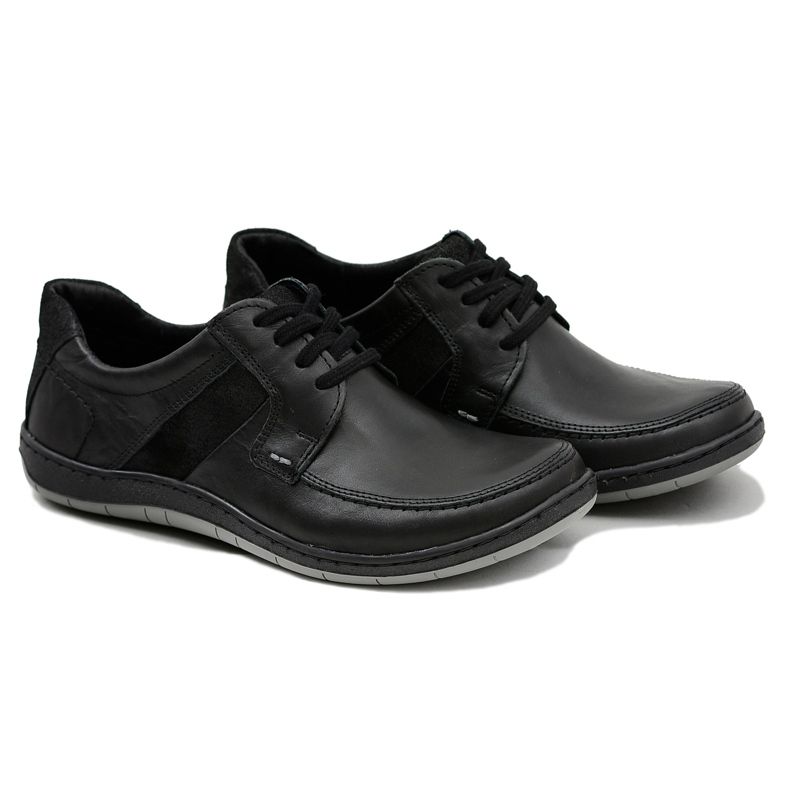 KOMODO Scarpe Classiche Nere da Uomo in Pelle Rocco nero