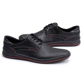 KOMODO Scarpe in pelle nere Scarpe casual nero