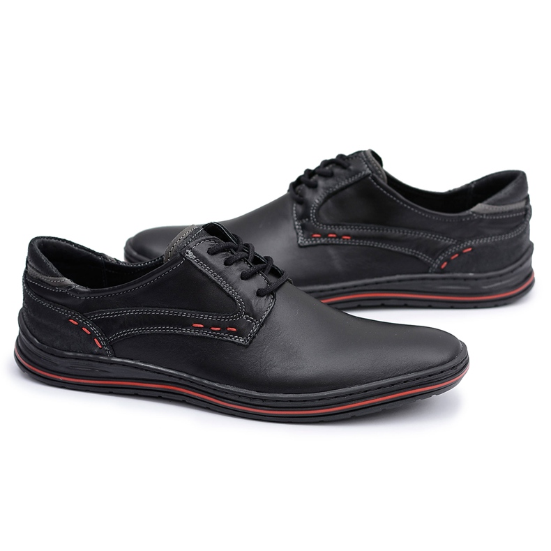 KOMODO Scarpe in pelle nere Scarpe casual nero