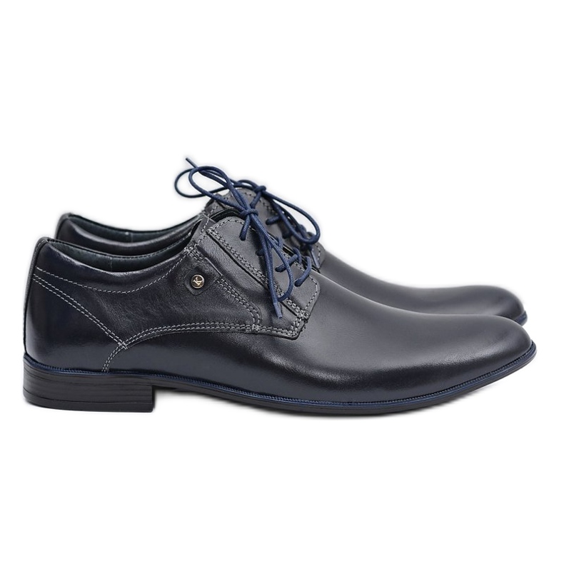 KOMODO Scarpe eleganti in pelle blu navy di Massimiliano