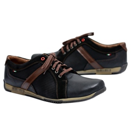Gino Tuzzi Scarpe sportive in pelle nere da uomo Antonio nero