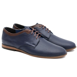 Gejms Scarpe Uomo Pelle Traforate Ettore Granat nero