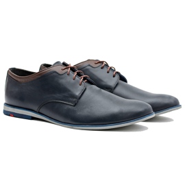 Gejms Scarpe Gianni in pelle blu navy da uomo