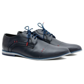 Gejms Scarpe Eleganti da Uomo in Pelle Isacco Navy blu navy