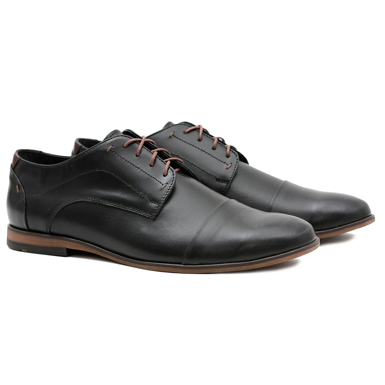 Gejms Scarpe da uomo in pelle nera Livio nero