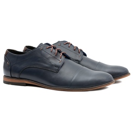 Gejms Scarpe Uomo Pelle Blu Navy Livio