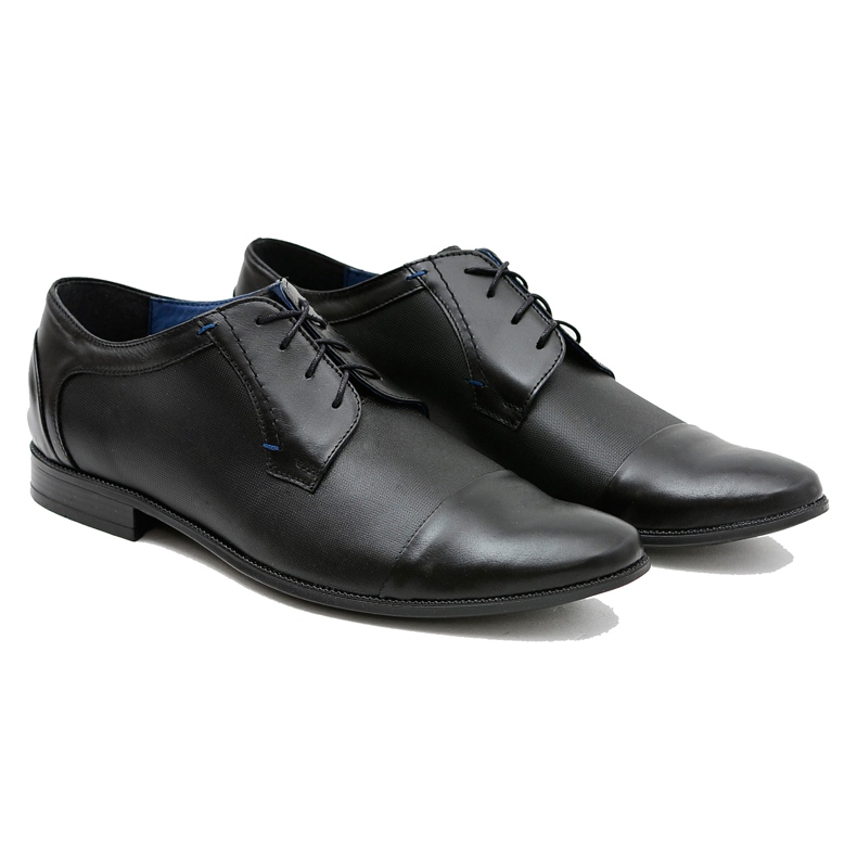Gejms Scarpe Formali da Uomo in Pelle Nere Leopoldo nero