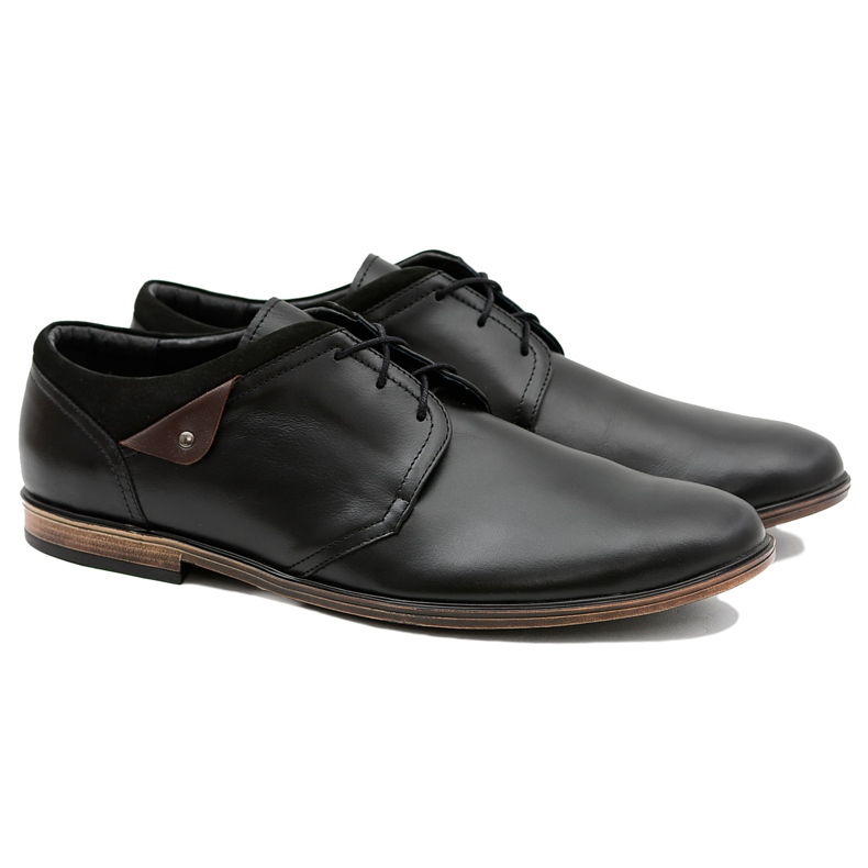 Gejms Scarpe da uomo in pelle nera Luca nero