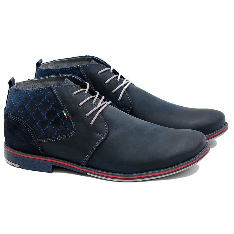 Gino Tuzzi Scarpe in pelle da uomo Grenade Graziano blu navy