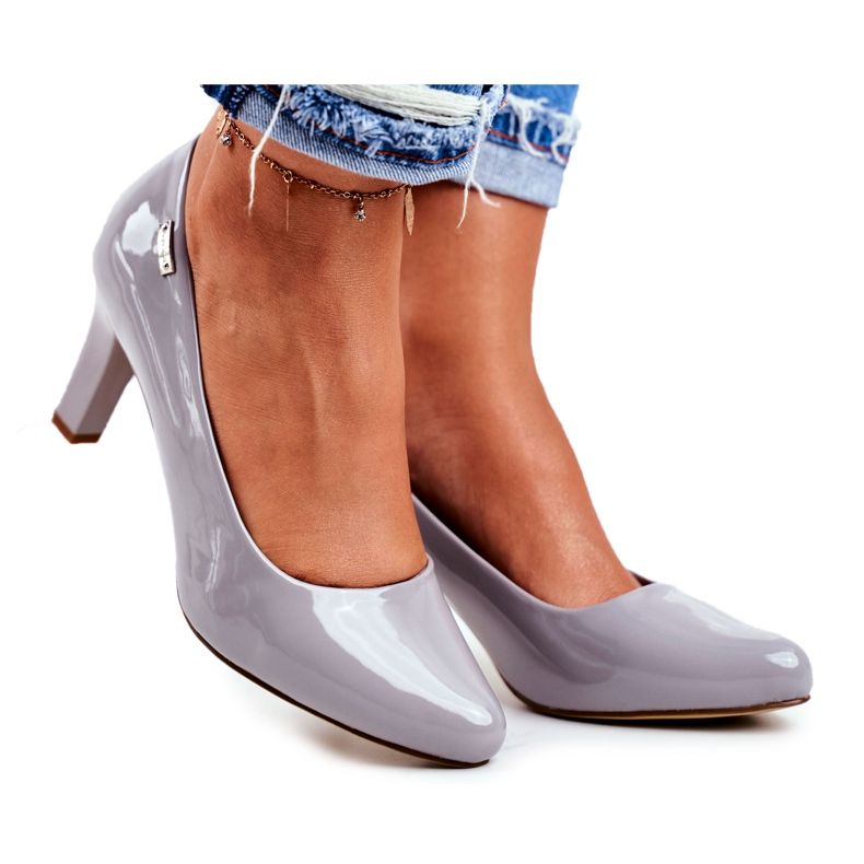 Décolleté da donna Sergio Leone Laccate Grigie Orsola grigio