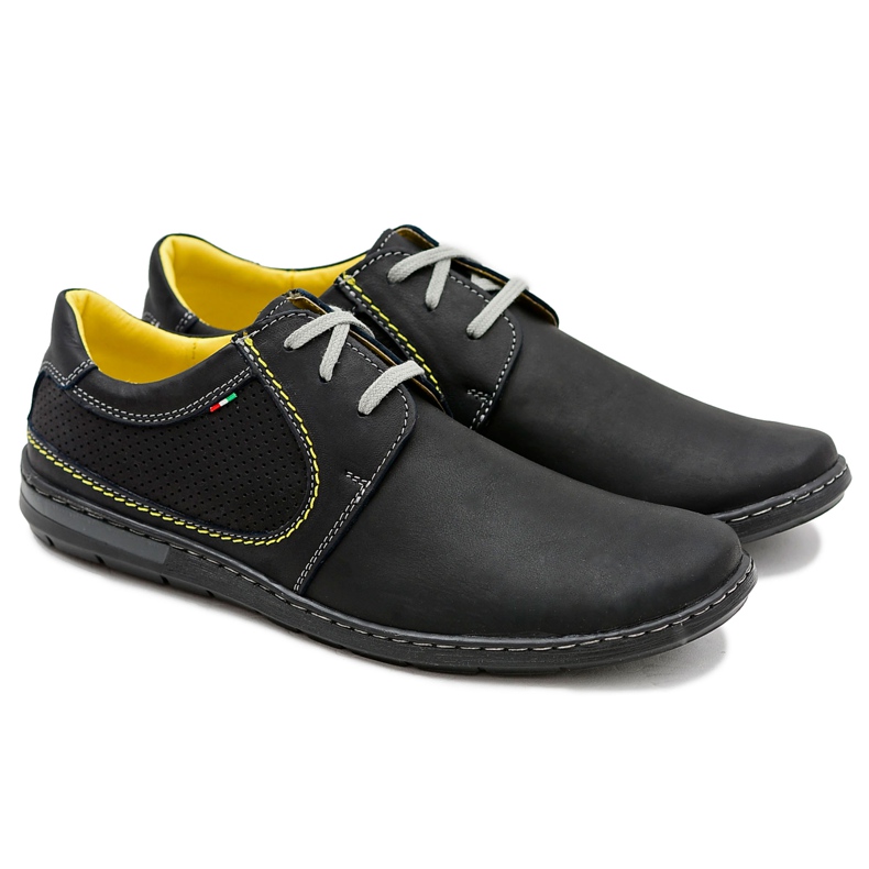 Gino Tuzzi Scarpe Vincenzo da uomo in pelle nera traforata nero