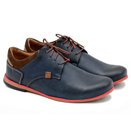 Gino Tuzzi Scarpe Edox da uomo in pelle blu navy polacca