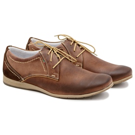 Gino Tuzzi Scarpe casual da uomo in pelle marrone Badoo