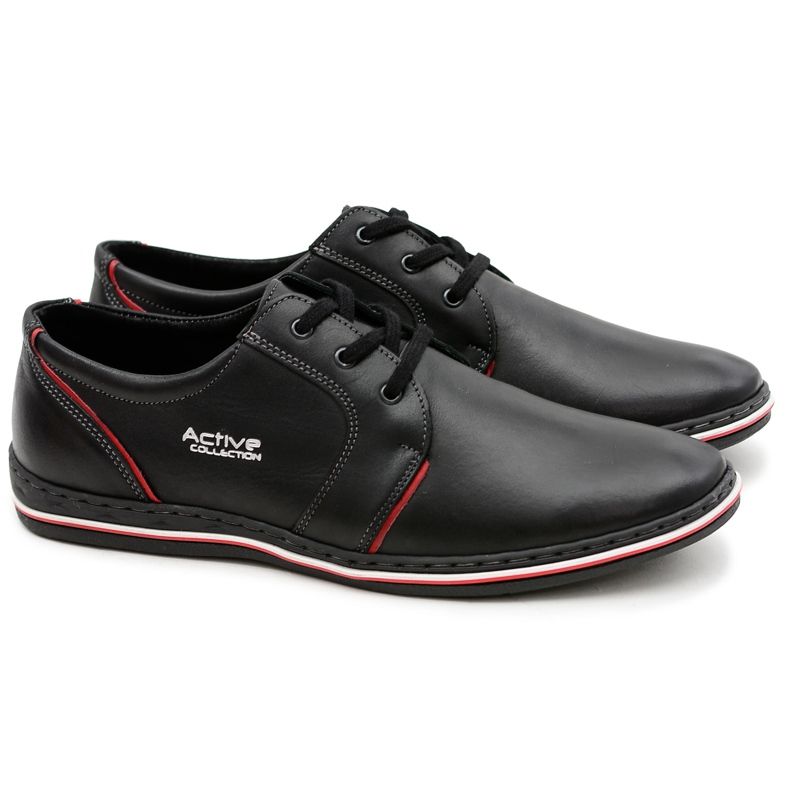 Joker Scarpe da uomo in pelle nera di Marko nero