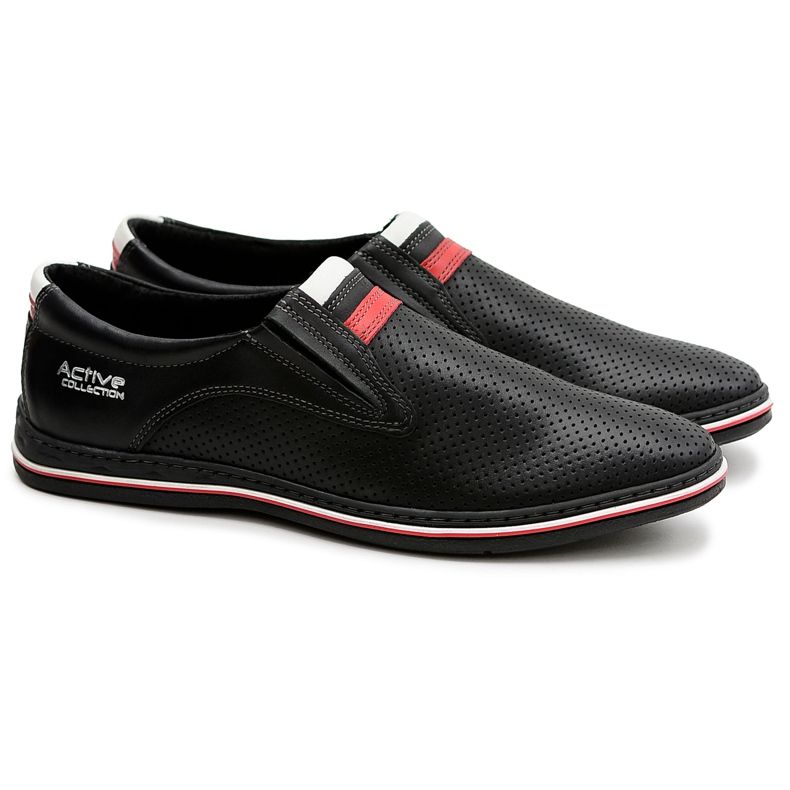 Joker Scarpe Slip-On da uomo in pelle nere Mello nero