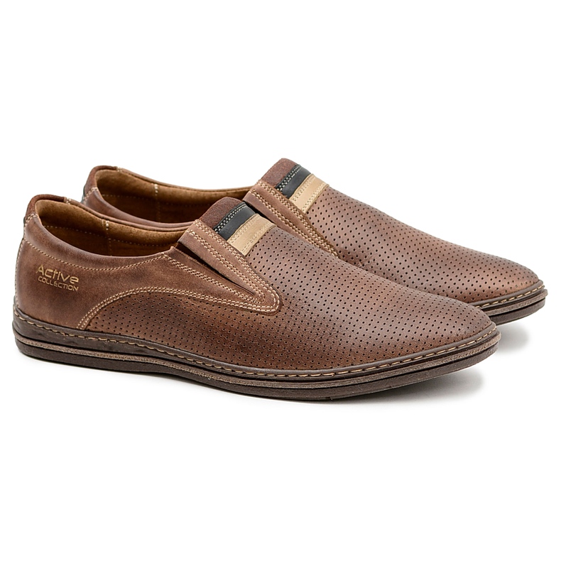 Joker Scarpe Slip-On Marroni da Uomo in Pelle Mello marrone