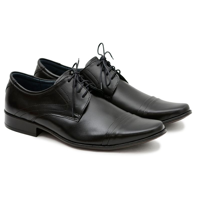 Lema Scarpe in pelle da uomo formali nere di Simon nero