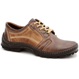 Joker Favello Scarpe Brogue Classiche da Uomo in Pelle Marrone
